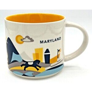 Starbucks You Are Here Collection Maryland Coffee Mug 2016 14oz‎